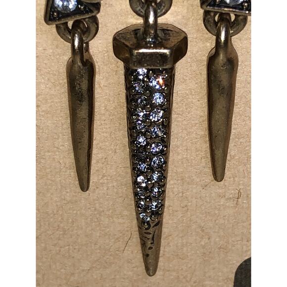 CHLOE + ISABEL Geometric Crystal Spike Drop Earrings - E066 - Picture 4 of 4